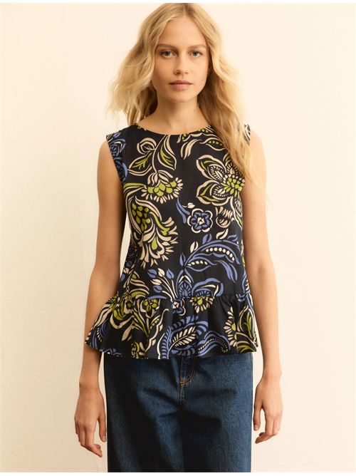 Top smanicato con balza EMME MARELLA | EMMOMBRINA091/002
